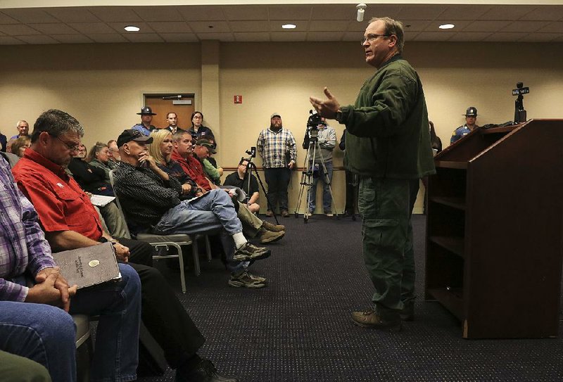 Thomas Gage, a firearms instructor and law enforcement officer, said at Tuesday’s hearing in Little Rock that he’s concerned about the safety of enhanced-permit holders in an active-shooter situation. 