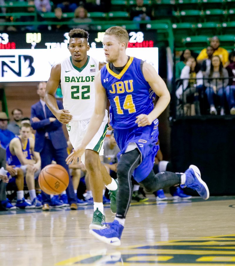 Photo courtesy of JBU Sports Information John Brown guard Jake Caudle is back for his junior season after leading the Golden Eagles in scoring at 12.3 points per game last season.