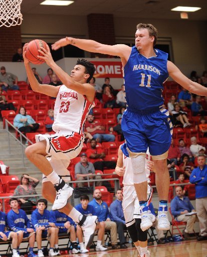 FILE PHOTO Xavier Staten, left, is one of the players Farmington will look to for increased scoring following the graduation of Matt Wilson, who averaged 29 points per game last season. Staten averaged 7.9 for the Cardinals.