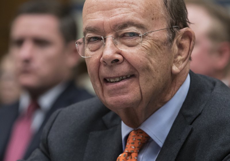 In this Thursday, Oct. 12, 2017, file photo, Commerce Secretary Wilbur Ross appears before the House Committee on Oversight and Government Reform to discuss preparing for the 2020 Census, on Capitol Hill in Washington. 