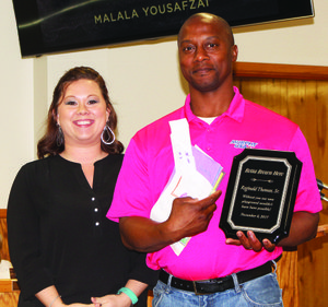 reggie thomas retta brown recognized elementary hero school mcintyre janice