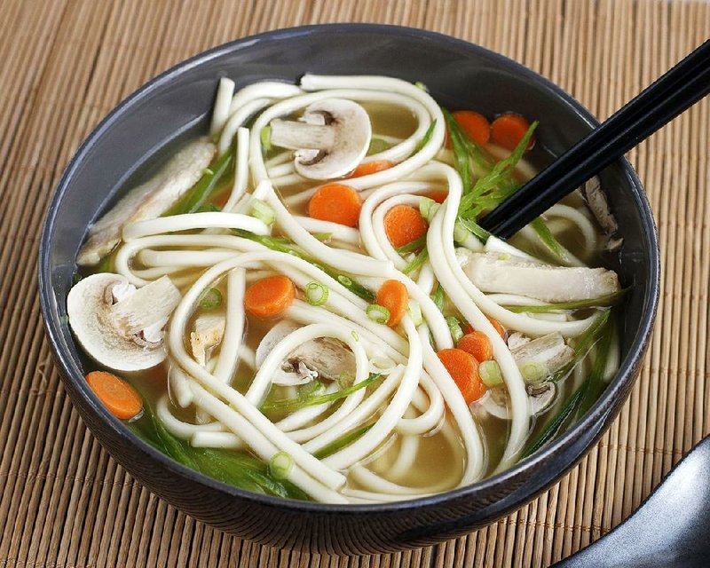 Chicken and Vegetable Udon Soup 