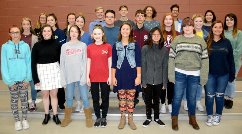 Janelle Jessen/Herald-Leader A group of 26 Siloam Springs High School choir students qualified for the Region 6 All-Region Choir. All 10th through 12th grade students who made the choir also qualify to audition for the All-State Choir in February.