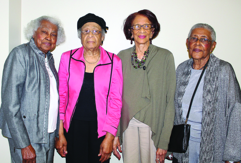Charter members: Charter members of The Traveling Friends are, from left, Bunia S. Baxter, president; Lucille McCall, secretary; Thelma Arbor, the only member from Magnolia and Lois Meekins, the only member from El Dorado. Baxter, McCall and Arbor met in 1944, as freshmen at Arkansas AM&N, now the University of Arkansas at Pine Bluff. Gladys Davis, fifth living charter member and vice president, is not pictured. Janice McIntyre/News-Times