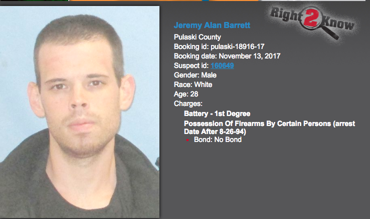 Jeremy Alan Barrett, 28, of Jacksonville