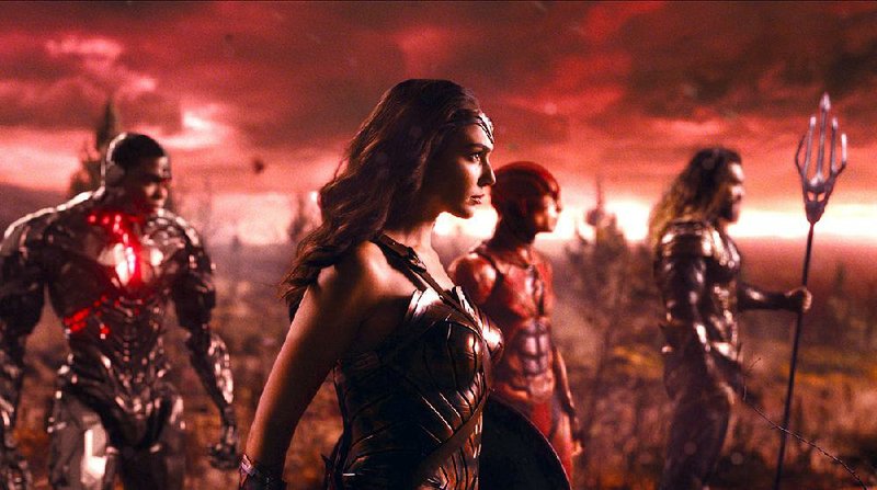 Wonder Woman (Gal Gadot) and the Flash (Ezra Miller) join forces with Batman, Superman and Aquaman in Zack Snyder’s Justice League, a little different take on the DC Universe.