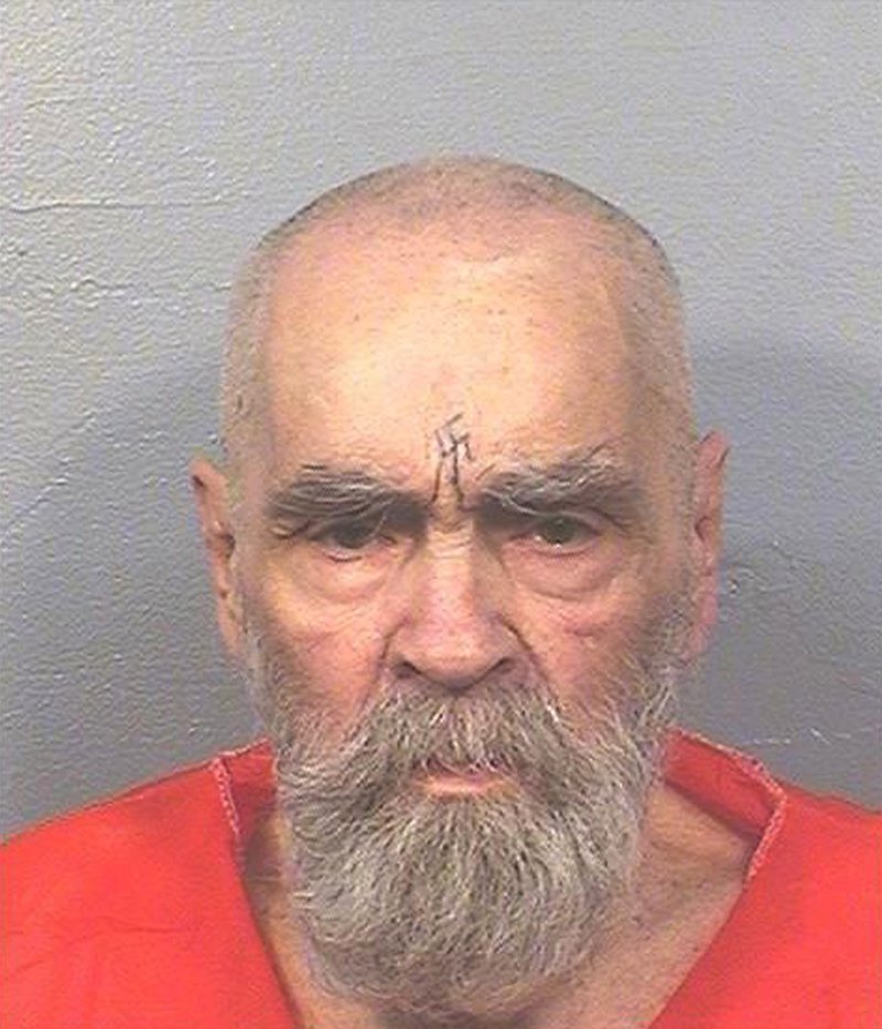 FILE- This Aug. 14, 2017 photo provided by the California Department of Corrections and Rehabilitation shows Charles Manson