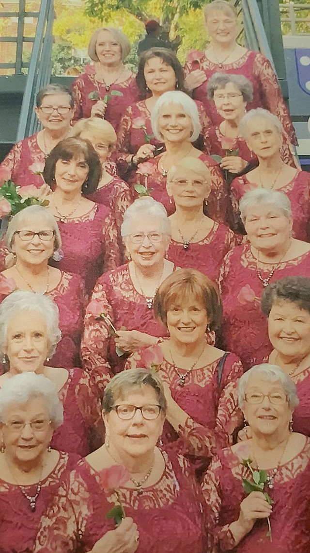 Submitted Photo The ladies of the singing group, Perfect Harmony, will attend the open house at the Gravette Historical Museum Dec. 2 and sing carols. They will provide musical accompaniment for the event. Activities will begin about 5 p.m., immediately following the annual parade.