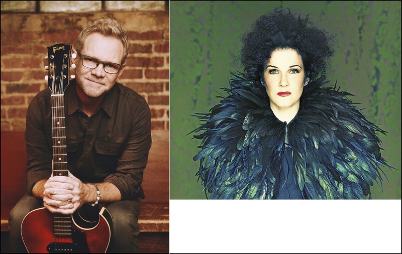 Steven Curtis Chapman (left) and Plumb (right) are shown in these photos.