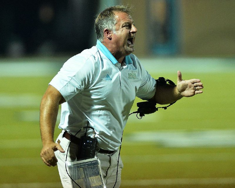 Pulaski Academy Coach Kevin Kelley will lead the Bruins in their first playoff game outside Pulaski County since 2009 today at Nettleton in Jonesboro.

