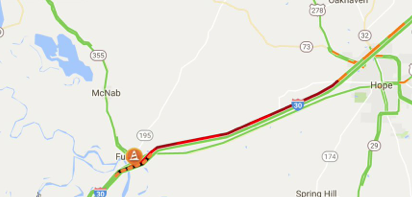 Construction on Interstate 30 is causing significant delays.
