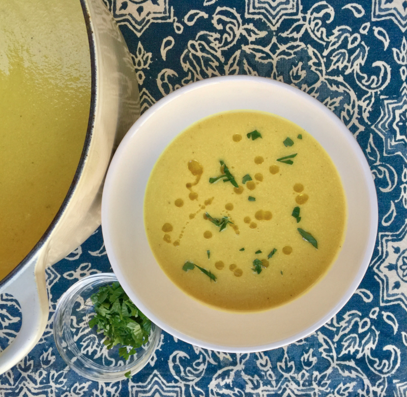Golden cauliflower soup