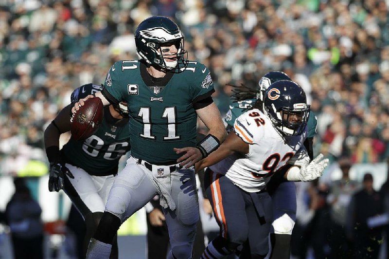 The Philadelphia Eagles’ decision to draft quarterback Carson Wentz explains why they are in first place while the 
Cleveland Browns’ inability to draft one explains why they are winless, according to a writer for The Associated Press.