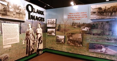 Courtesy Photo For many years, images of the Mooney-Barker-Martin family of Pettigrew have watched over the entrance to the galleries at the Shiloh Museum of Ozark History in Springdale. Renovations to the galleries, which include replacing the images, will be completed in 2018. The museum is one of several area nonprofit organizations asking for donations this holiday season.