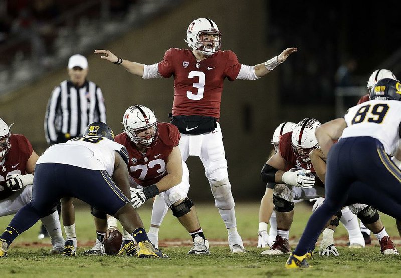 Stanford quarterback K.J. Costello (3) has provided a passing threat to complement running back Bryce Love since taking over for Keller Chryst at the beginning of November. He’ll lead the No. 12 Cardinal into today’s Pac-12 Championship Game against No. 10 Southern Cal. 