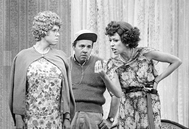 FILE: From left, Vicki Lawrence, Tim Conway and Carol Burnett.