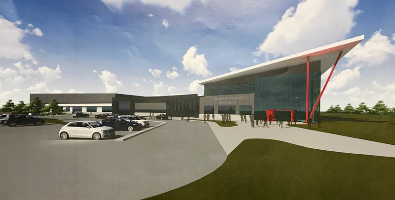 Courtesy of Bild Architects The Fayetteville firm Bild Architects produced drawings of a proposed Western Benton County Career Center. Bentonville's School Board decided this week the financial requirements for its School District to participate in the center were too great.