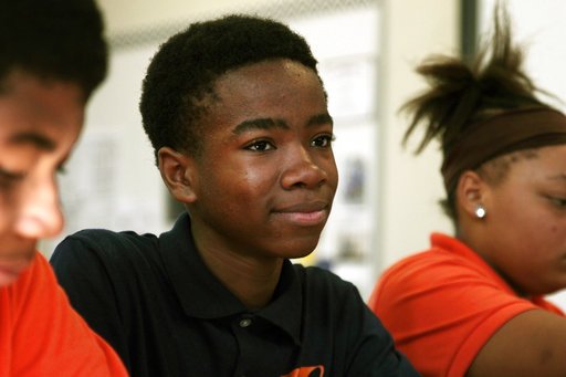 The Associated Press CHARTER SCHOOLS: In this Oct. 20 photo, Jamain Lee, 13, sits in class at Milwaukee Math and Science Academy, a charter school in Milwaukee. Charter schools are among the nation's most segregated, an Associated Press analysis finds -- an outcome at odds, critics say, with their goal of offering a better alternative to failing traditional public schools.