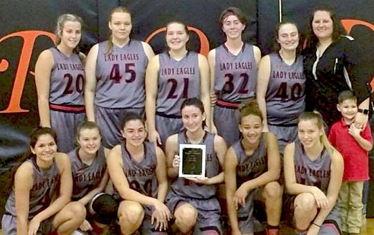 Submitted photo LADY EAGLES: Cutter Morning Star's girls earned third place Saturday in the Magnet Cove senior basketball tournament with a 54-37 win over Rison. The Lady Eagles are next scheduled to play Tuesday at Maumelle Charter.