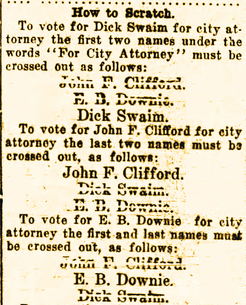 In this detail from a news story Dec. 6, 1917, the Arkansas Gazette advises Little Rock women how to mark their ballot.