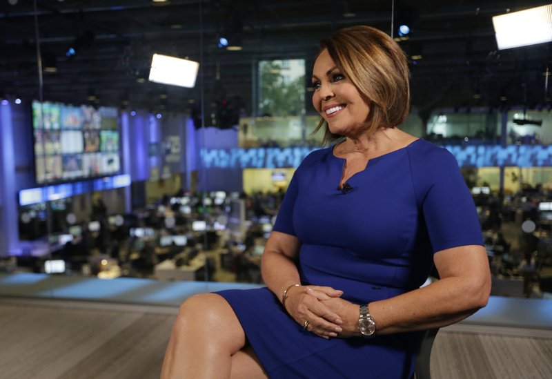 In this Wednesday, Nov. 29, 2017 photo, Univision news anchor Maria Elena Salinas sits for an interview in Doral, Fla. Salinas is leaving Univision News after more than 35 years, a decision greeted with sadness by many immigrants who see her and co-anchor Jorge Ramos as a lifeline in hostile times. (AP Photo/Lynne Sladky)