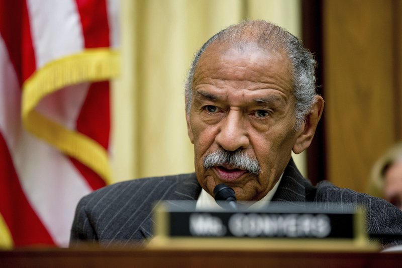 Associated Press/ANDREW HARNIK In this May 24, 2016, file photo, Rep. John Conyers, D-Mich., ranking member on the House Judiciary Committee, speaks on Capitol Hill in Washington during a hearing.