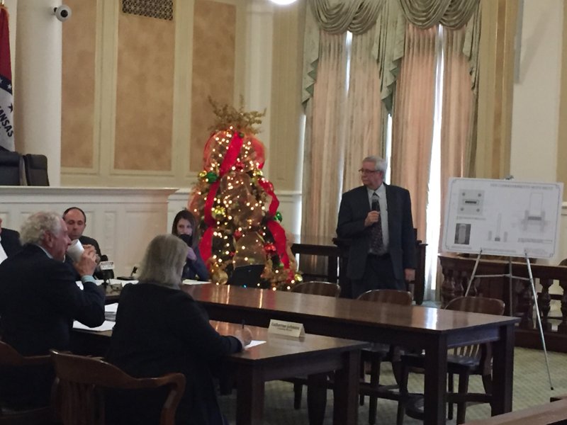 A subcommittee of the Arts and Grounds Commission at the Arkansas state Capitol approved a plan to protect a new monument to the Ten Commandments in a Tuesday meeting with architect Gary Clements.