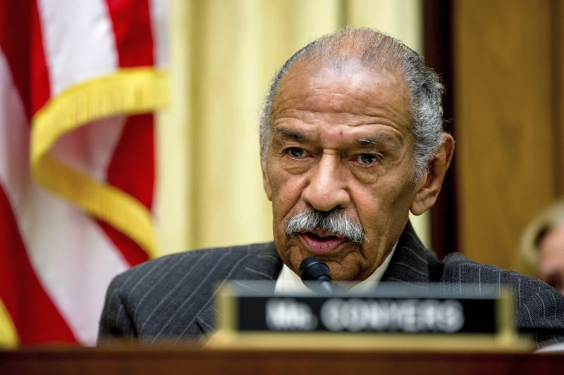  In this May 24, 2016, file photo, Rep. John Conyers, D-Mich., ranking member on the House Judiciary Committee, speaks on Capitol Hill in Washington during a hearing. 