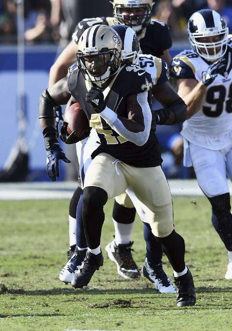 New Orleans Saints running back Alvin Kamara has accounted for 11 touchdowns this season for the Saints, who lead the Carolina Panthers by one game in the NFC South. 