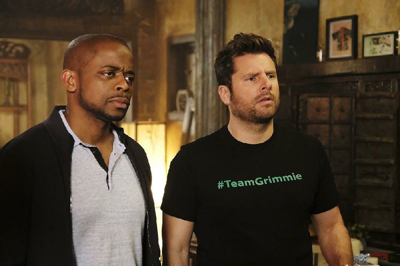 Psych: The Movie will reunite Dule Hill (left) and James Roday, along with the rest of the regular cast from the series. The gang returns at 7 p.m. today on USA.