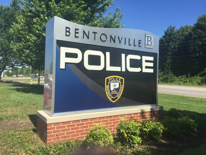Bentonville Police Sign. (TRACY M. NEAL)