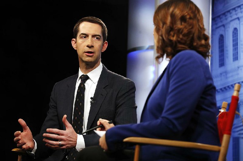 The Chinese government has “been playing both sides of the street,” U.S. Sen. Tom Cotton, R-Ark., said Thursday. On the subject of sexual-harassment claims in Washington, Cotton declined to say whether he thinks equal standards apply in all cases.