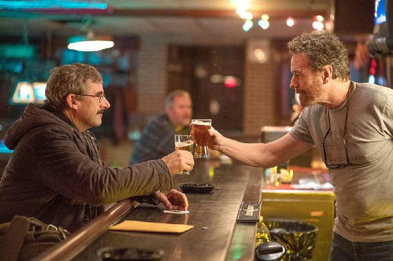 Doc Shepherd (Steve Carell) looks up his old buddy Sal Nealon (Bryan Cranston) 30 years after they served together as Marines in Vietnam in Richard Linklater’s Last Flag Flying.