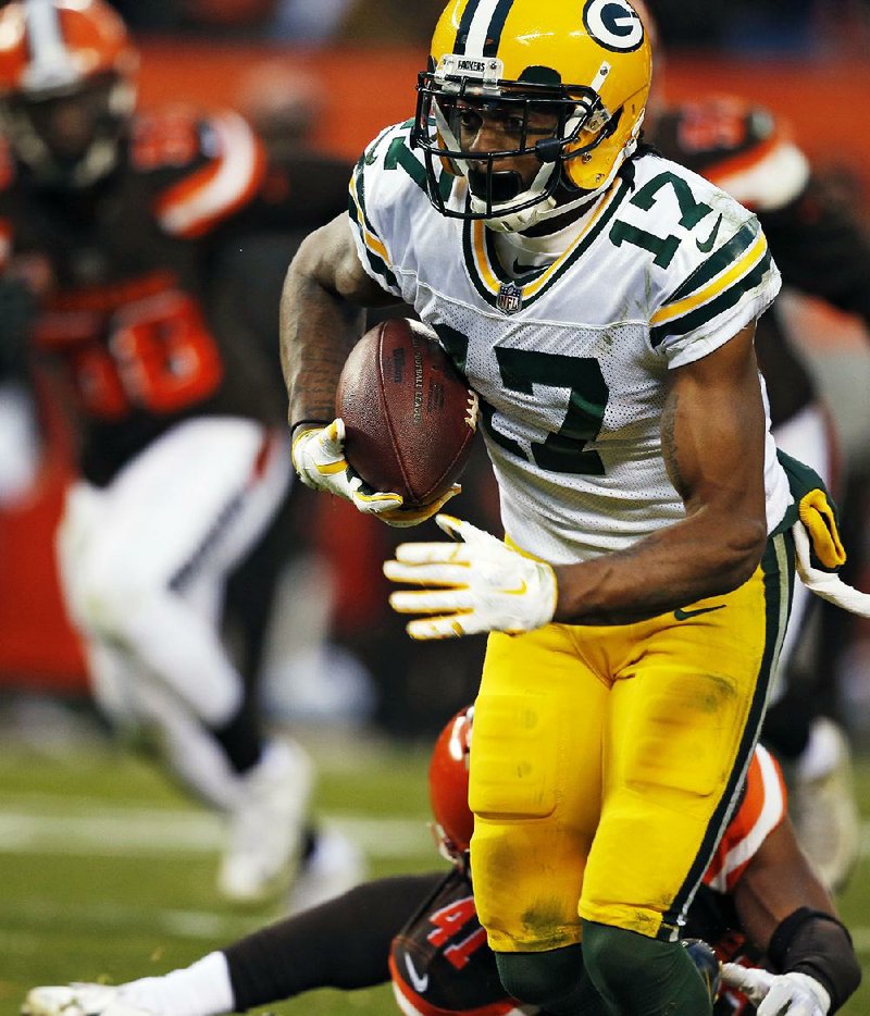 Green Bay wide receiver Davante Adams scored the winning touchdown on a 25-yard pass from Brett Hundley in overtime to lift the Packers to a 27-21 victory over the Browns on Sunday in Cleveland.