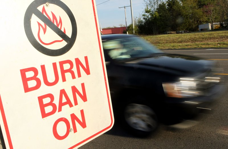 A burn ban remains in effect for Garland County.