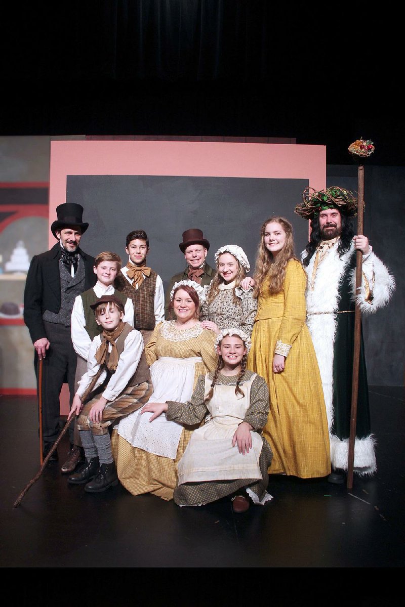 The Cratchit Family as  they appear  in Argenta Community Theater’s A Christmas Carol.