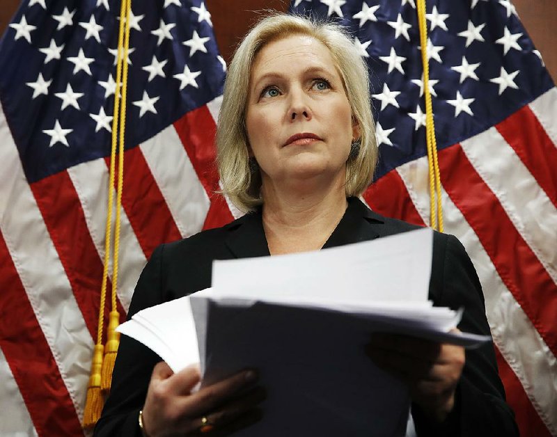 “I will not be silenced on this issue,” Sen. Kirsten Gillibrand said Tuesday, adding that neither will the women who on Monday accused President Donald Trump of sexual misconduct. 