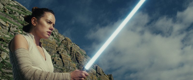 This image released by Lucasfilm shows Daisy Ridley as Rey in "Star Wars: The Last Jedi." “Star Wars: The Last Jedi” is off to a death star-sized start at the box office. Disney says Friday, Dec. 15, 2017, that eighth installment in the space franchise has earned an estimated $45 million from Thursday night showings. (Lucasfilm via AP)

