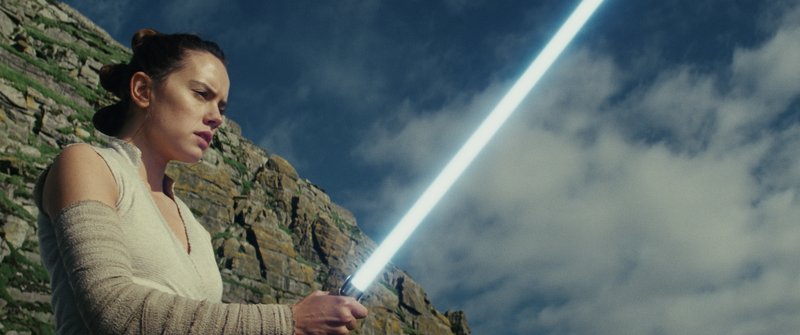 This image released by Lucasfilm shows Daisy Ridley as Rey in "Star Wars: The Last Jedi." “Star Wars: The Last Jedi” is off to a death star-sized start at the box office. Disney says Friday, Dec. 15, 2017, that eighth installment in the space franchise has earned an estimated $45 million from Thursday night showings.