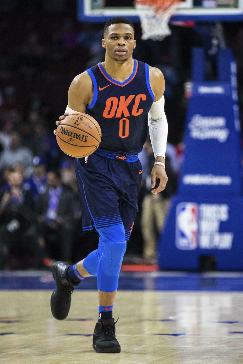 Russell Westbrook of the Oklahoma City Thunder scored 27 points in leading the Thunder to a 119-117 triple-overtime victory over the Philadelphia 76ers, but he didn’t care for Sixers center Joel Embiid taunting Thunder center Steven Adams when Adams fouled out of the game. 