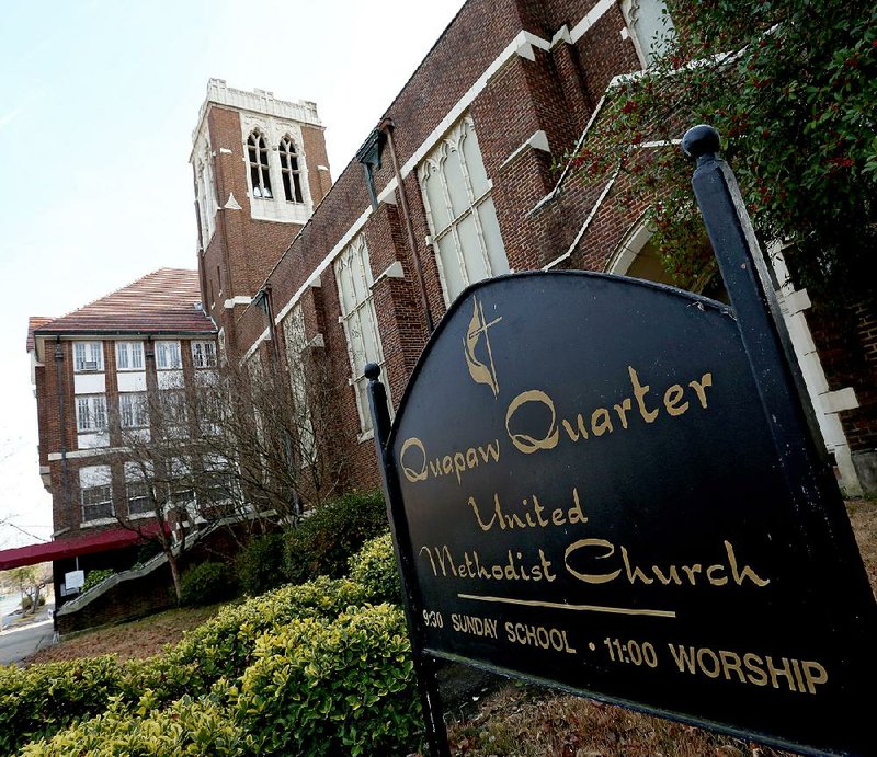 The historic Quapaw Quarter United Methodist Church in Little Rock is for sale.