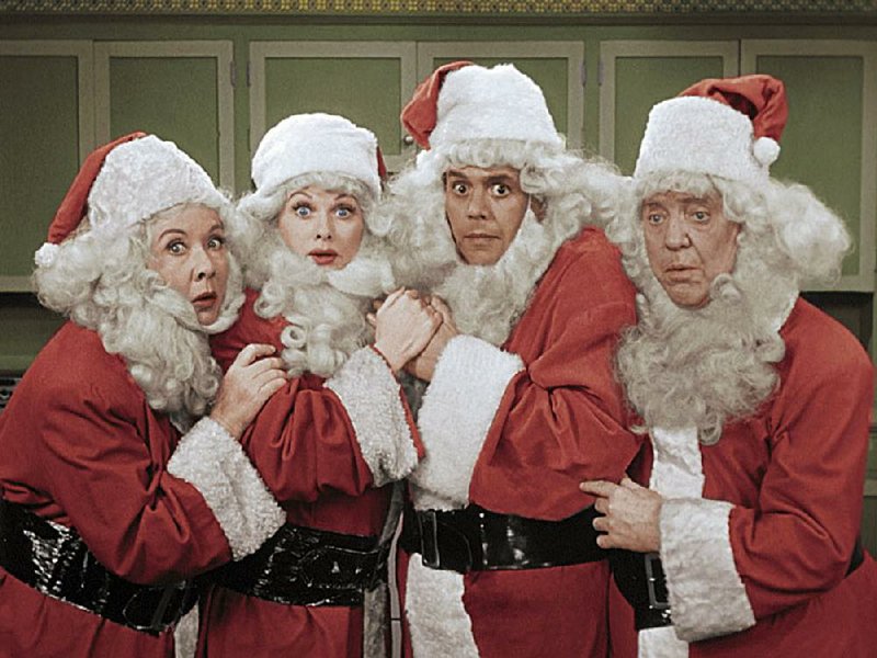The colorized I Love Lucy Christmas Special airs at 7 p.m. Friday on CBS and stars (from left) Vivian Vance, Lucille Ball, Desi Arnaz and William Frawley as Ethel, Lucy, Ricky and Fred. 
