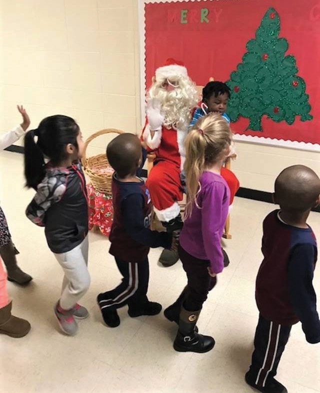 Santa visits Walker Pre-K