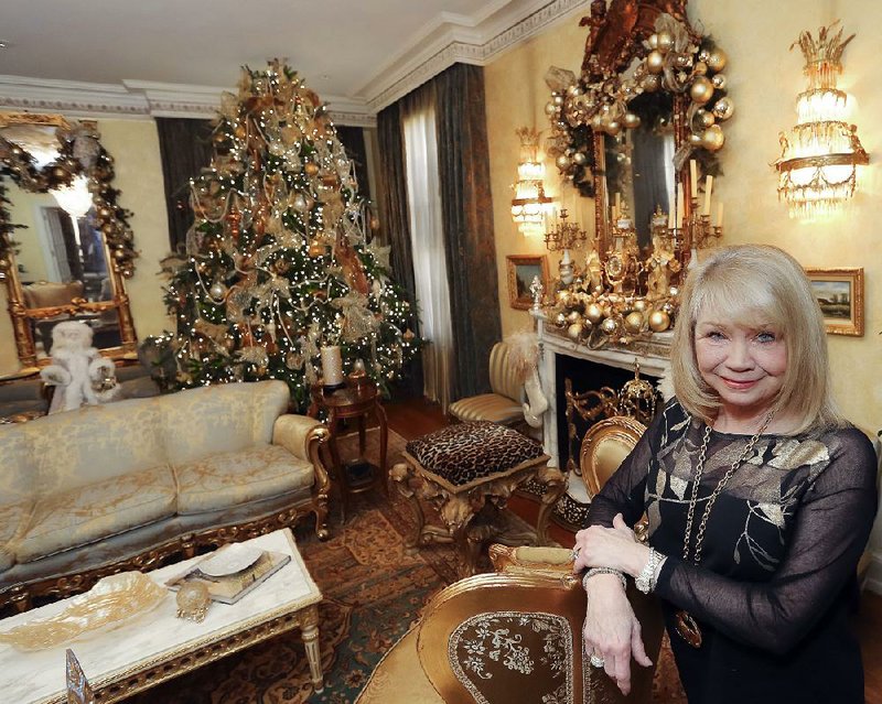 Cindy Murphy in her favorite space, her living room with the Christmas decorations.