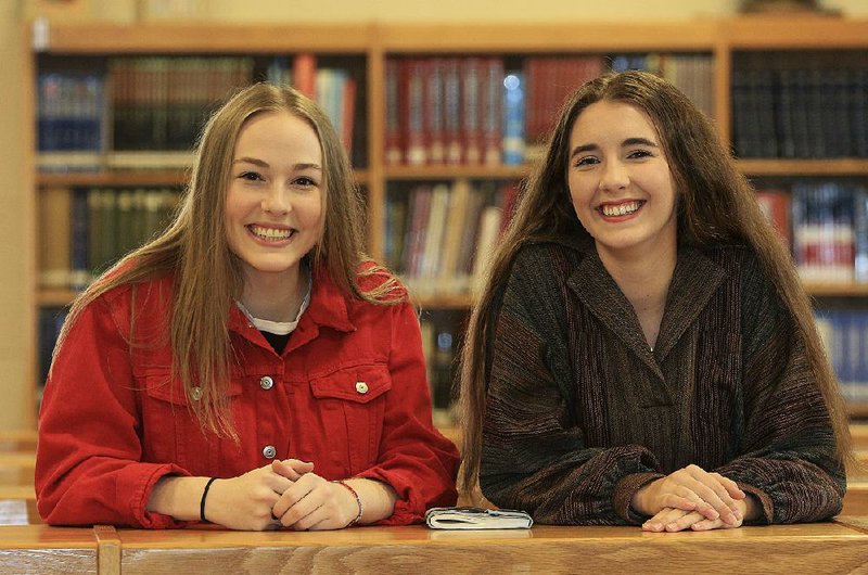 Cousins Paige Fuhrman (left) and Gracie Fuhrman, both 17, started several literary projects at Cabot High School and across Arkansas.