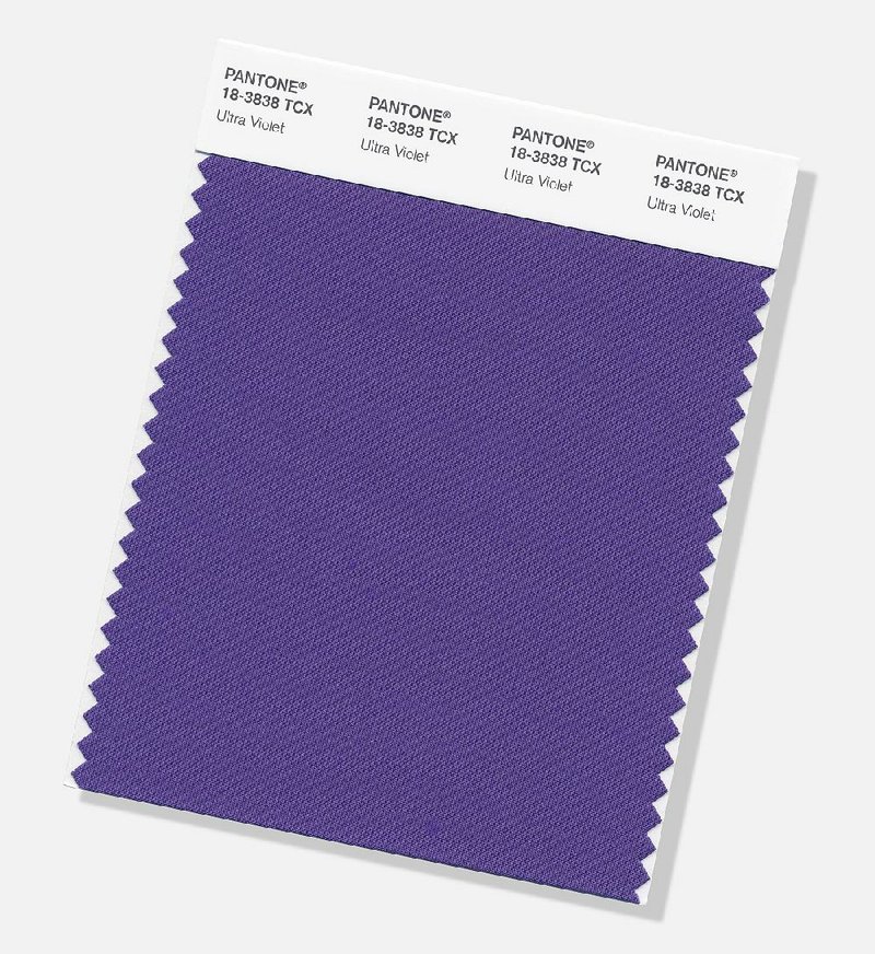Describing its 2018 color of the year, Pantone says, “A dramatically provocative and thoughtful purple shade, Pantone 18-3838 Ultra Violet, communicates originality, ingenuity, and visionary thinking that points us toward the future.”