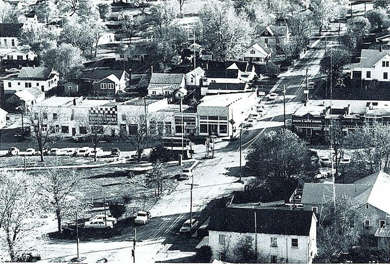 TIMES file photograph A view of downtown Pea Ridge from the 1960s when the city population was 380. The town's population increased by more than 270 percent from 1940 to 1950, 41 percent from 1950-1960 and 186 percent from 1960-1970 to 1,088. The estimated population in 2016 was 5,401, according to the U.S. Census Bureau.