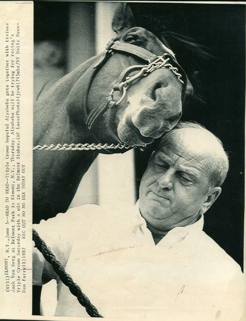 Hall of Fame trainer Jack Van Berg, who helped lead Alysheba (pictured) to victories in the 1987 Kentucky Derby and Preakness, died Wednesday in a Little Rock hospital. Van Berg, 81, ranks fourth all-time among trainers in North America with 6,523 victories, according to Equibase. 