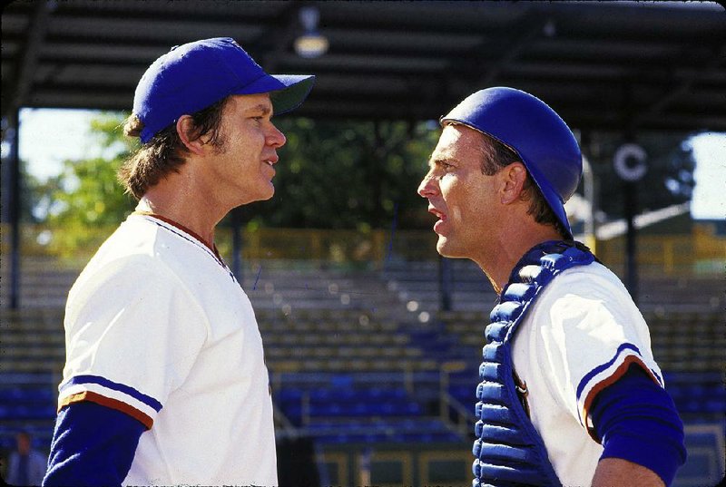 Teammates Ebby Calvin “Nuke” LaLoosh (Tim Robbins) and Crash Davis (Kevin Costner) clash in Bull Durham,
Cal Ripken Jr.’s favorite baseball movie.