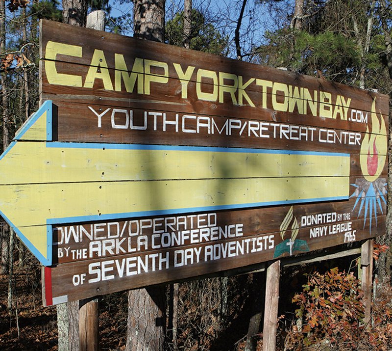 The Sentinel-Record/Richard Rasmussen CAMP PENALIZED: A sign near the entrance to Camp Yorktown Bay, which was penalized in December for exceeding effluent permit limits.